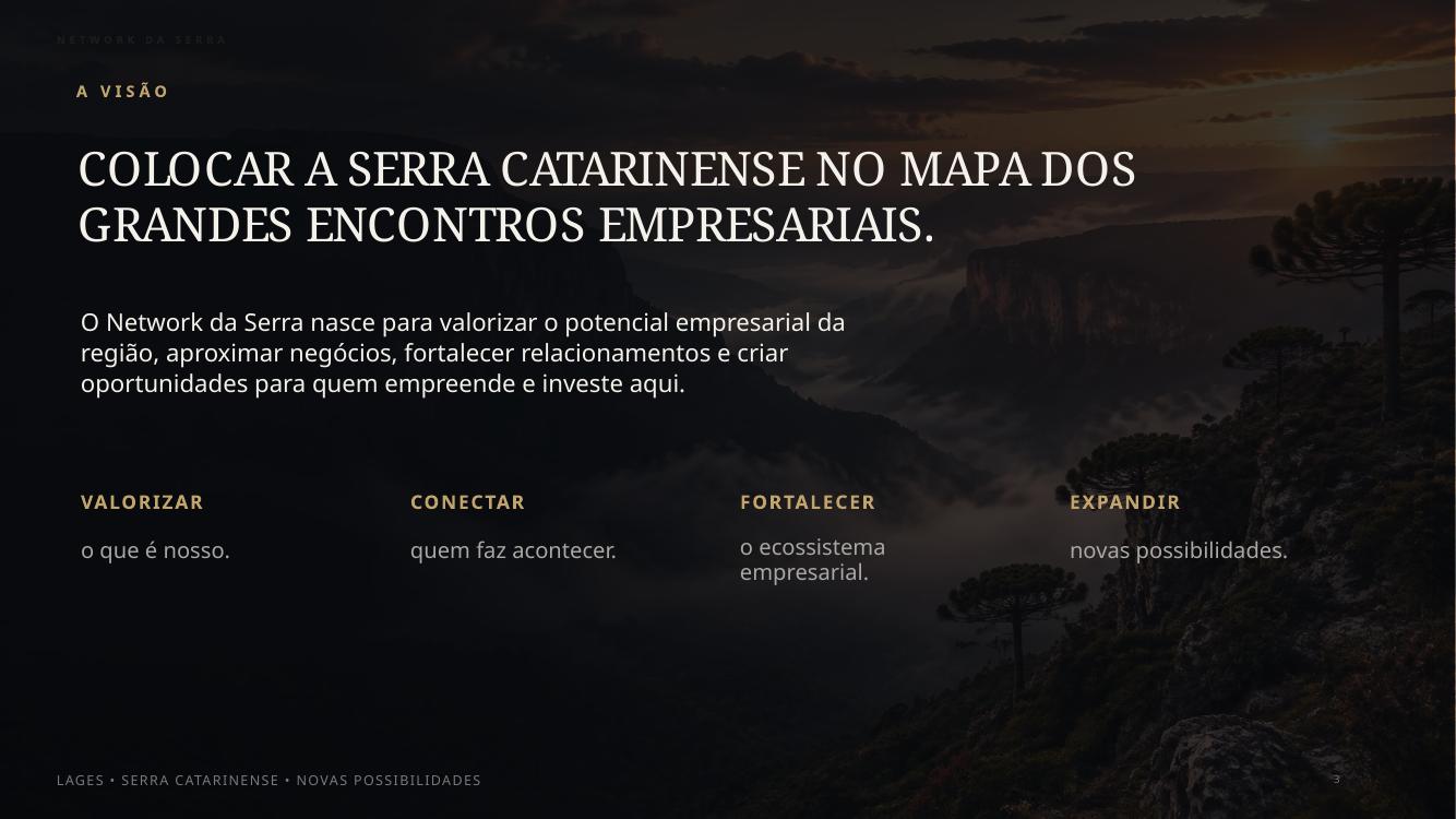 Slide 3 da proposta de patrocínio Network da Serra