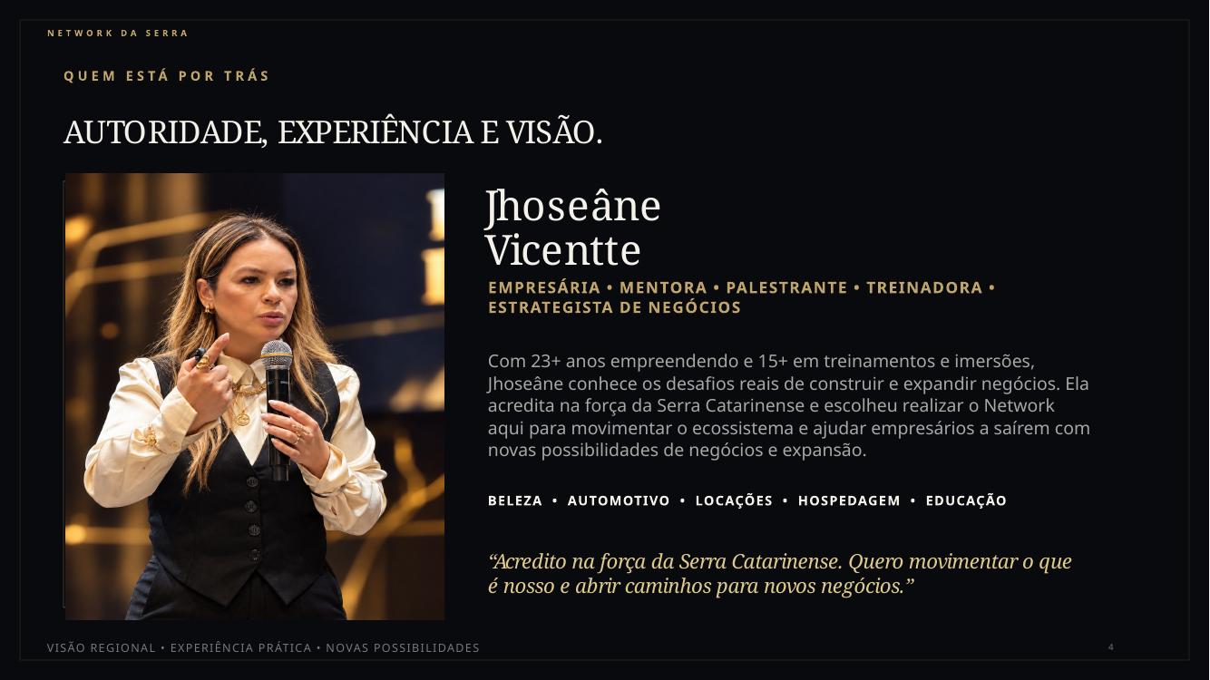 Slide 4 da proposta de patrocínio Network da Serra
