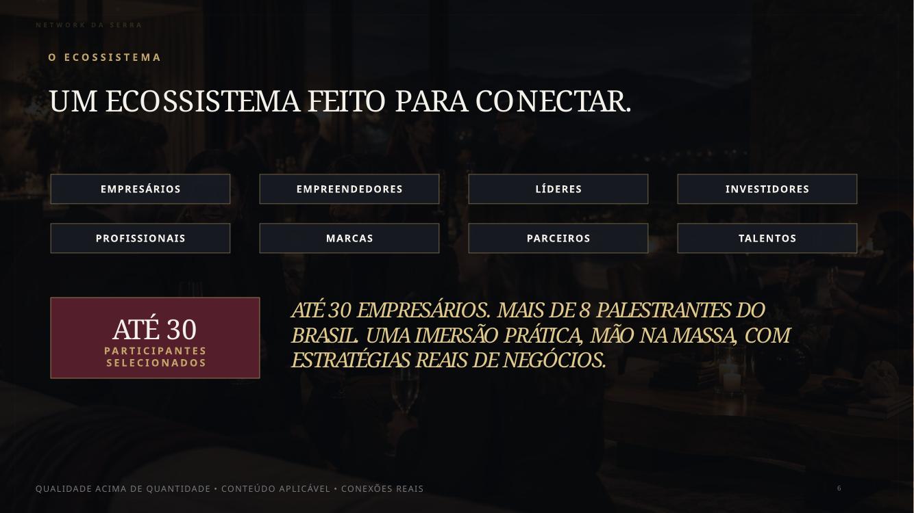 Slide 6 da proposta de patrocínio Network da Serra